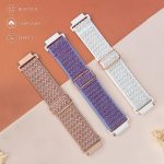 Farluya 3 Pack 18mm Stretchy Nylon Watch Bands for Fossil Women's Gen 5E 42mm / Gen 6 42mm,Soft Quick Release Wristband Loop Elastic Strap for Fossil Venture Gen 4 HR/Gen 3 Women Men - Image 2